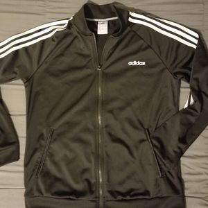 Addidas Jacket, Black with White Stripes